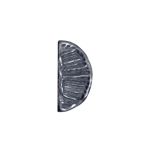 Half moon FLOWER 75x37mm