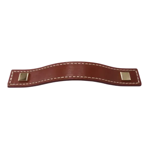 Leather pull EA 128mm with stitching