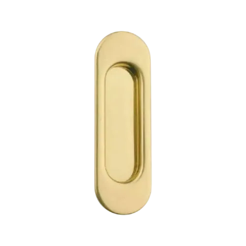 Oval recessed handle 128x36mm