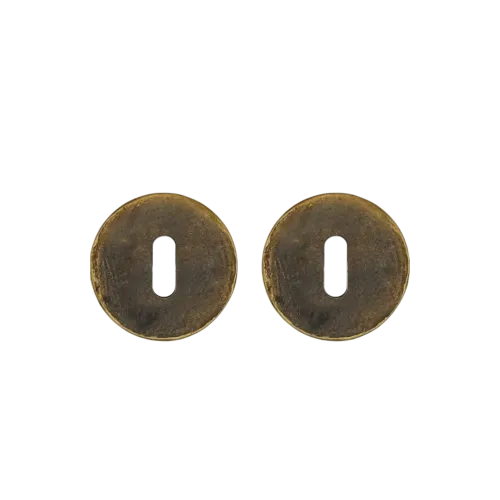 Round keyhole escutcheon Bronze 55x55mm